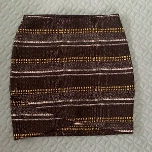 H&M, size XS, black, white, yellow skirt